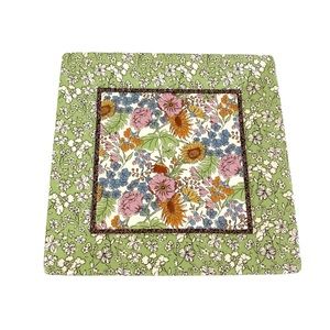 222 Fifth PTS International Floral Revelry Pattern Square Plate